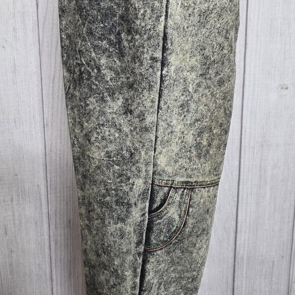 VTG 80s 90s Bugle Boy Acid Wash Jeans w/ Rasta Stitching, 30" Waist - Picture 8 of 9